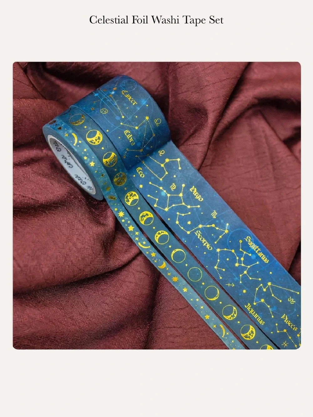 Cora Crea Craft Washi tape bundle of 3 celestial motive new